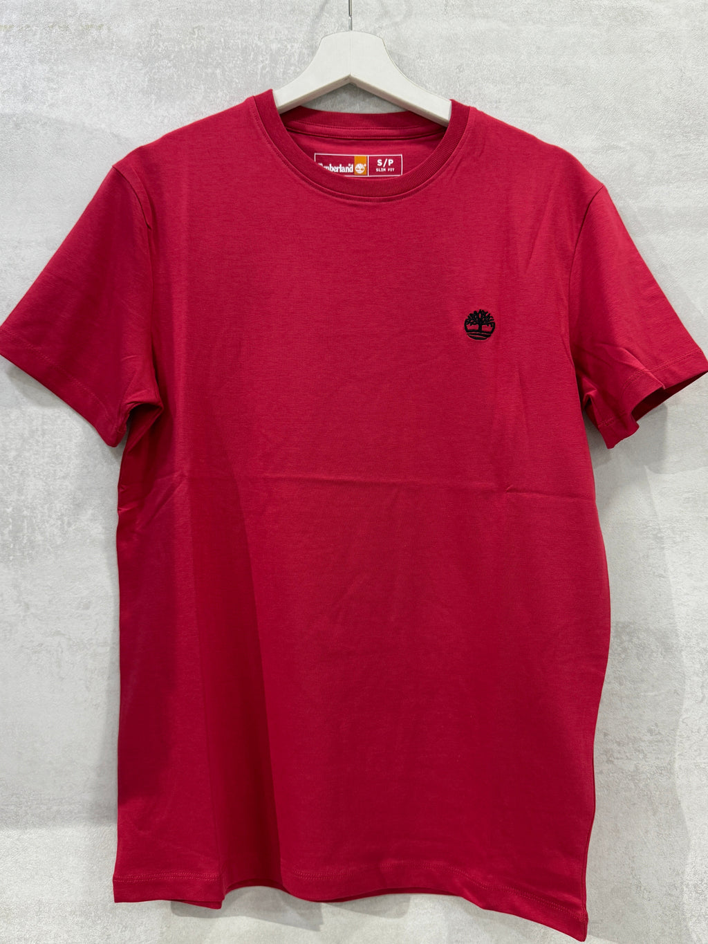 T-Shirt Uomo Rossa Slim Fit Timberland Logo