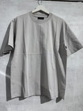 T-shirt Basic mezza manica grigio perla