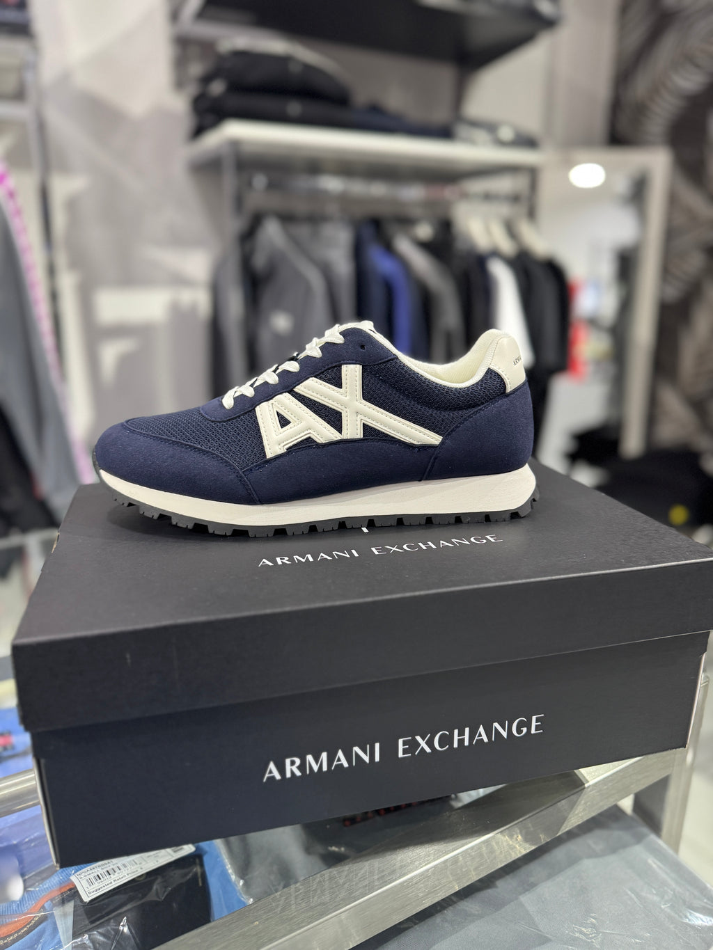 Sneakers Armani Exchange Uomo Blu – Collezione SS25 Spedizione Gratuita