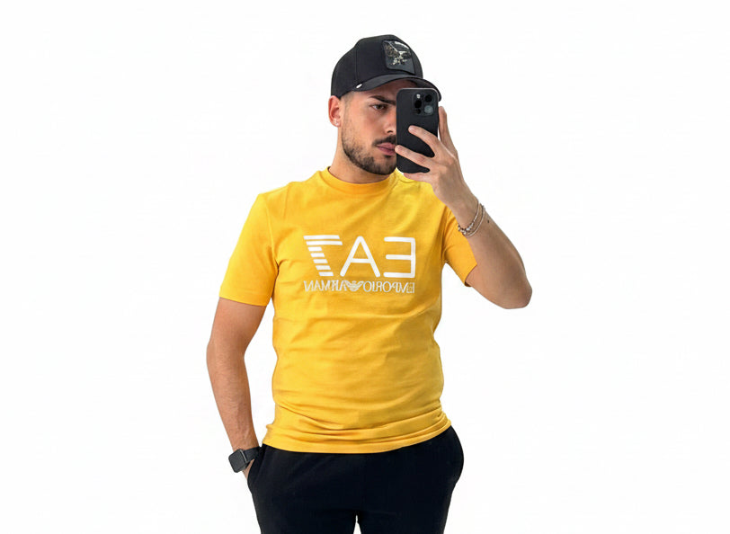T-Shirt EA7 Emporio Armani Uomo Giallo Canarino