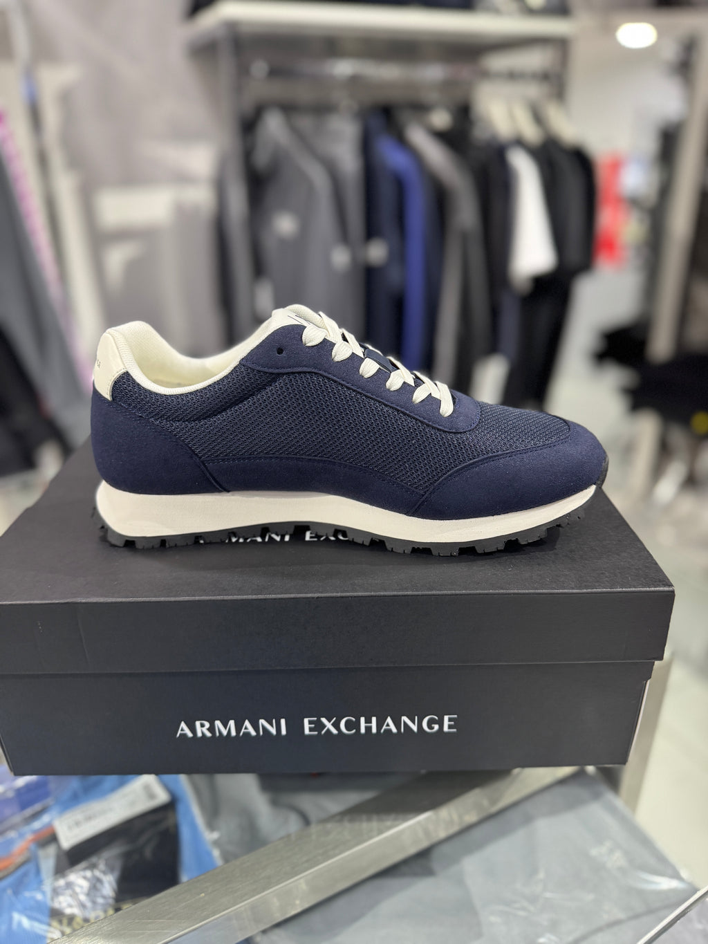 Sneakers Armani Exchange Uomo Blu – Collezione SS25 Spedizione Gratuita
