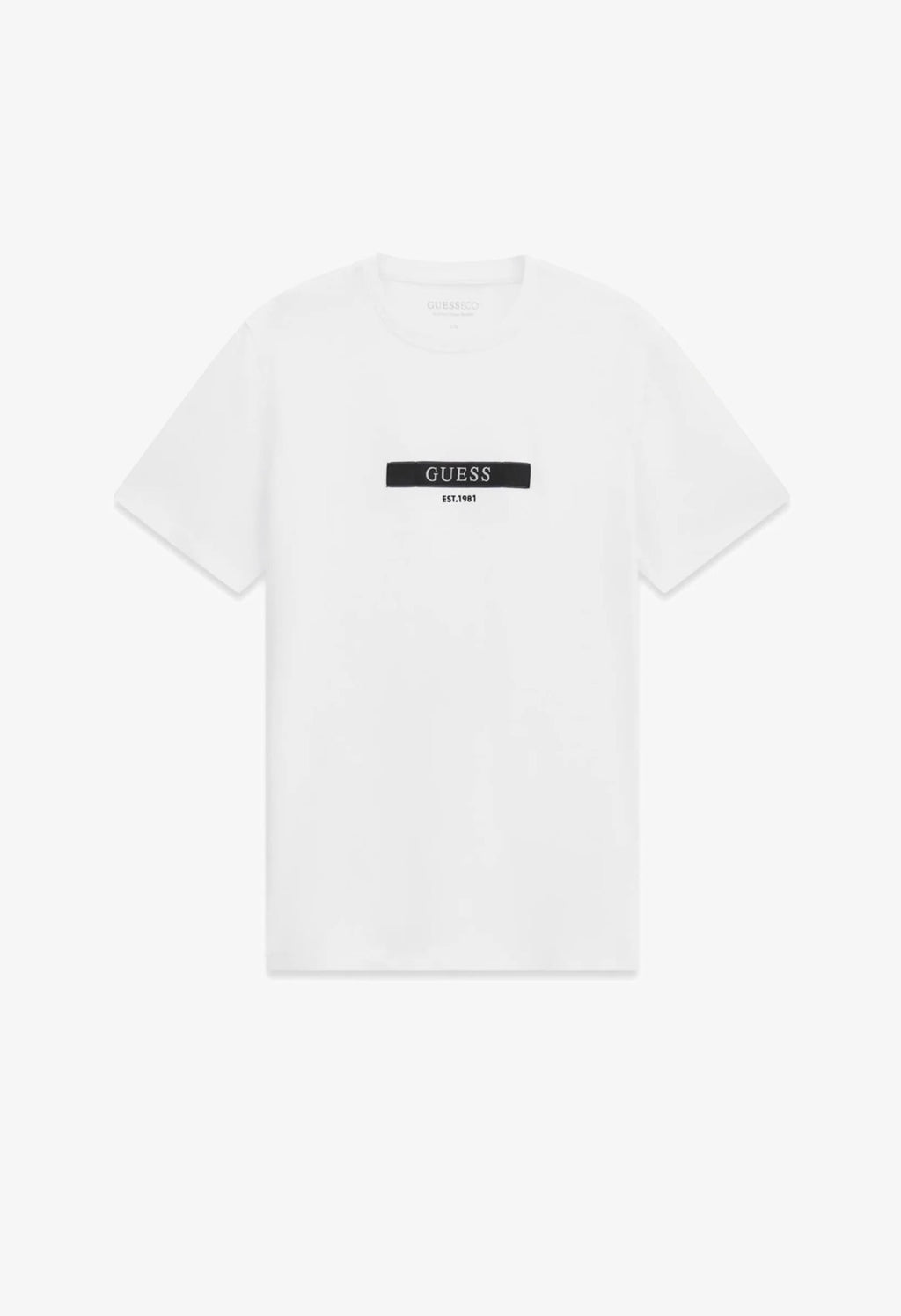 T-Shirt Uomo Bianca Guess Logo Frontale