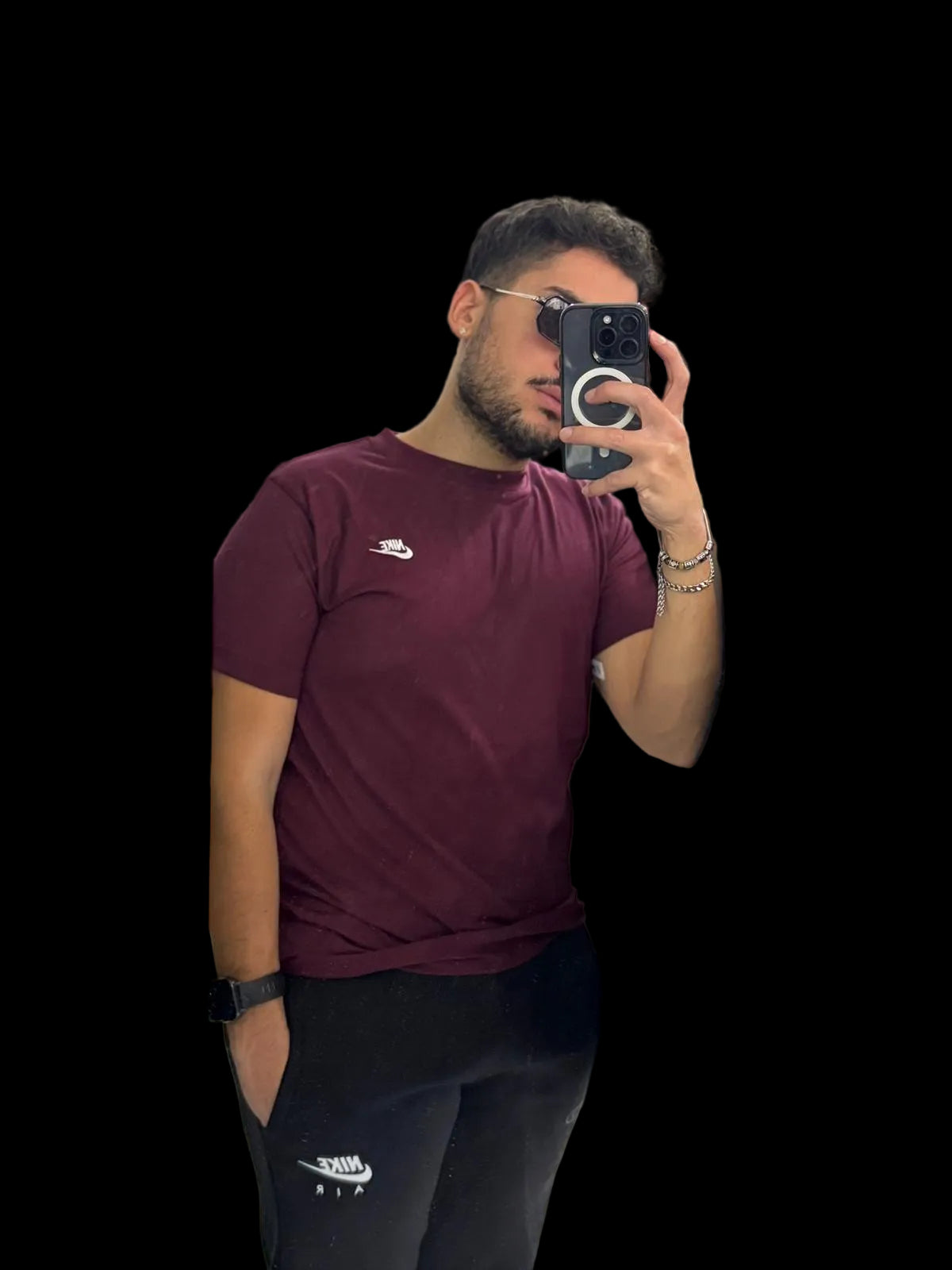 Nike T-Shirt Slim Fit Bordeaux