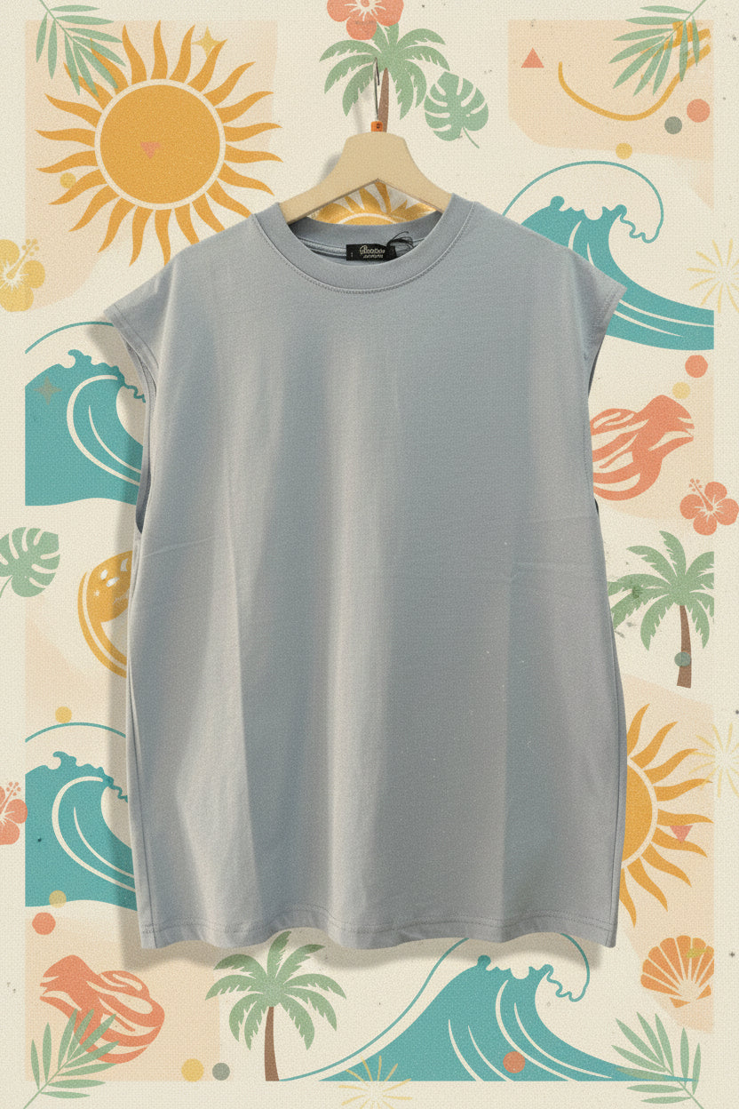 Canotta uomo celeste made in italy